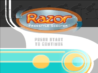 Razor Freestyle Scooter title screen for Nintendo 64